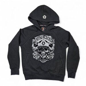 Vintage Tribal Gear Hoodie Adult Medium Black Streetwear Y2K Faded Graffiti